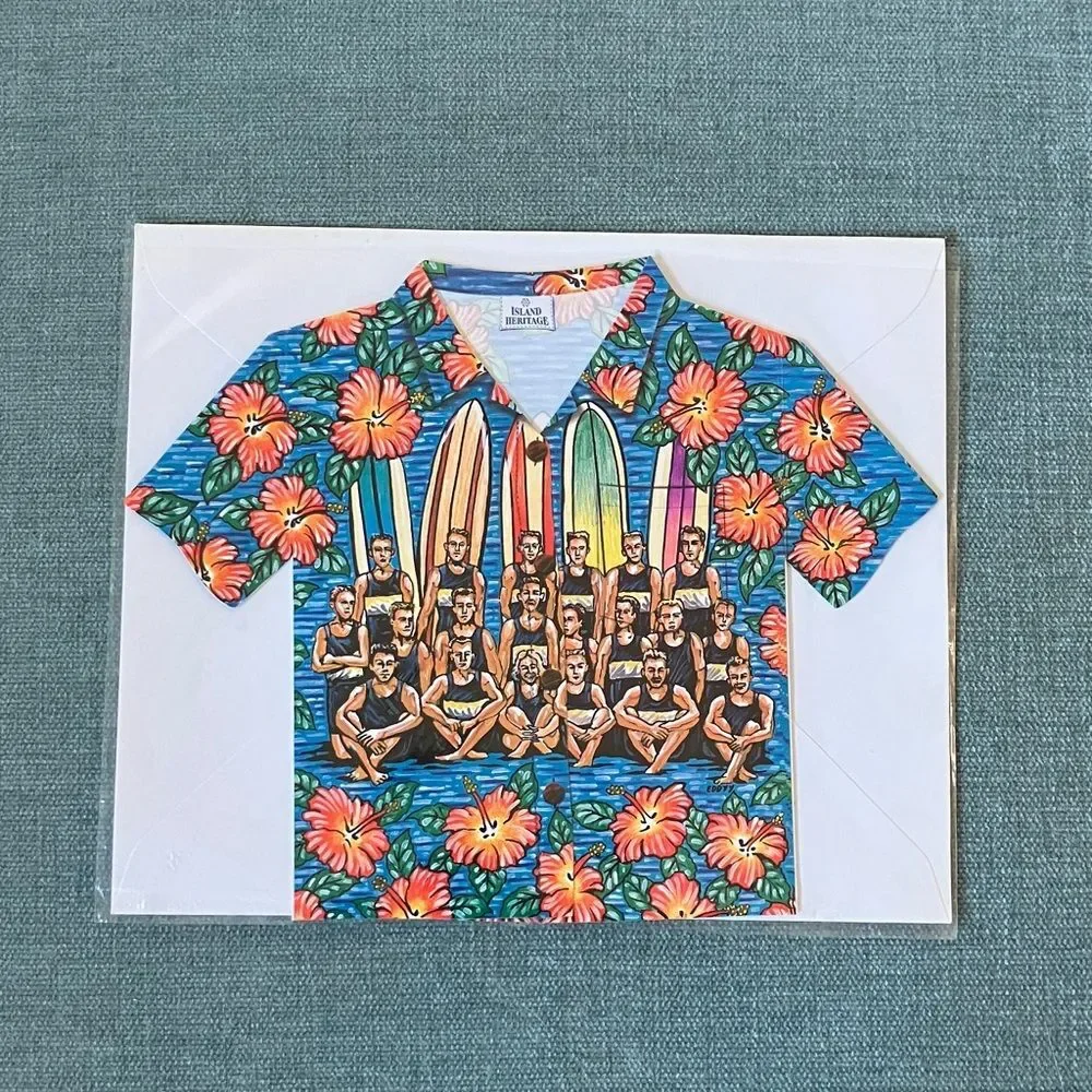 Hawaiian Shirt Stationery Card